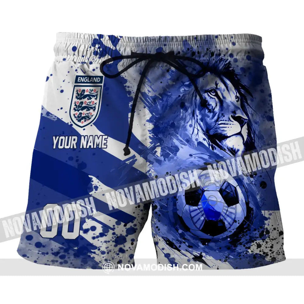 Unisex Short Pants - Custom Name And Number Short Pants England National Team Lion Ball Pants