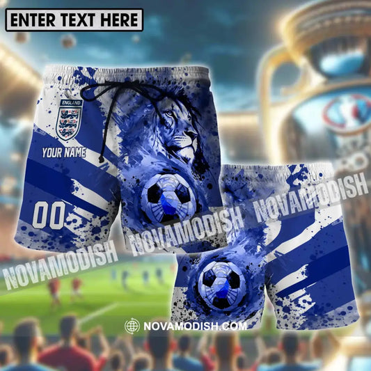 Unisex Short Pants - Custom Name And Number Short Pants England National Team Lion Ball S Pants