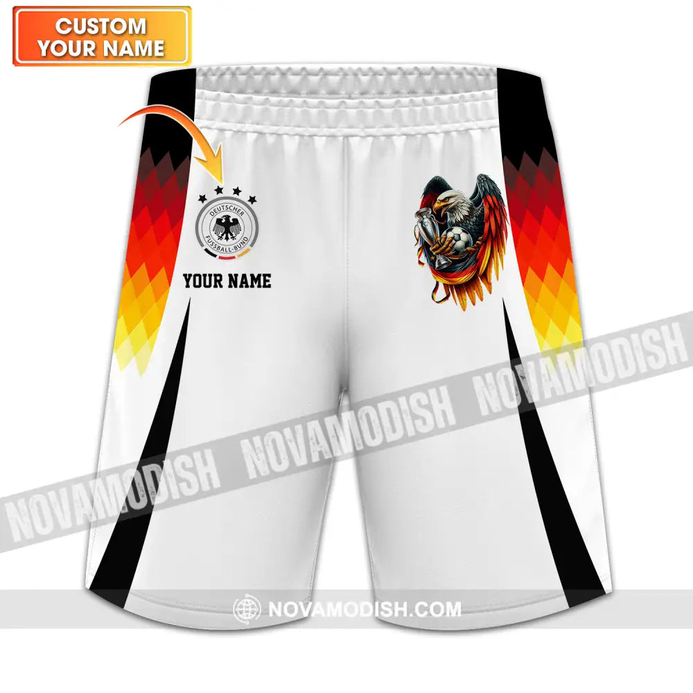 Unisex Short Pants - Custom Name And Number Short Pants Euro 2024 National Team Germany Eagle Hugs The Ball S Pants