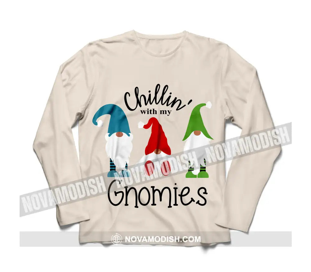 Unisex T-Shirt Chillin With My Gnomies Christmas Hoodie Gift For T-Shirt