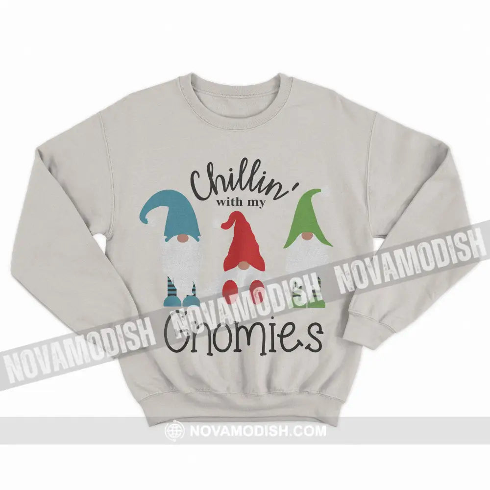 Unisex T-Shirt Chillin With My Gnomies Christmas Hoodie Gift For T-Shirt