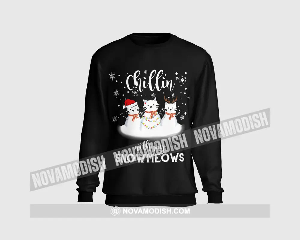 Unisex T-Shirt Chillin With My Snowmeows Shirt Christmas Hoodie Gift For T-Shirt