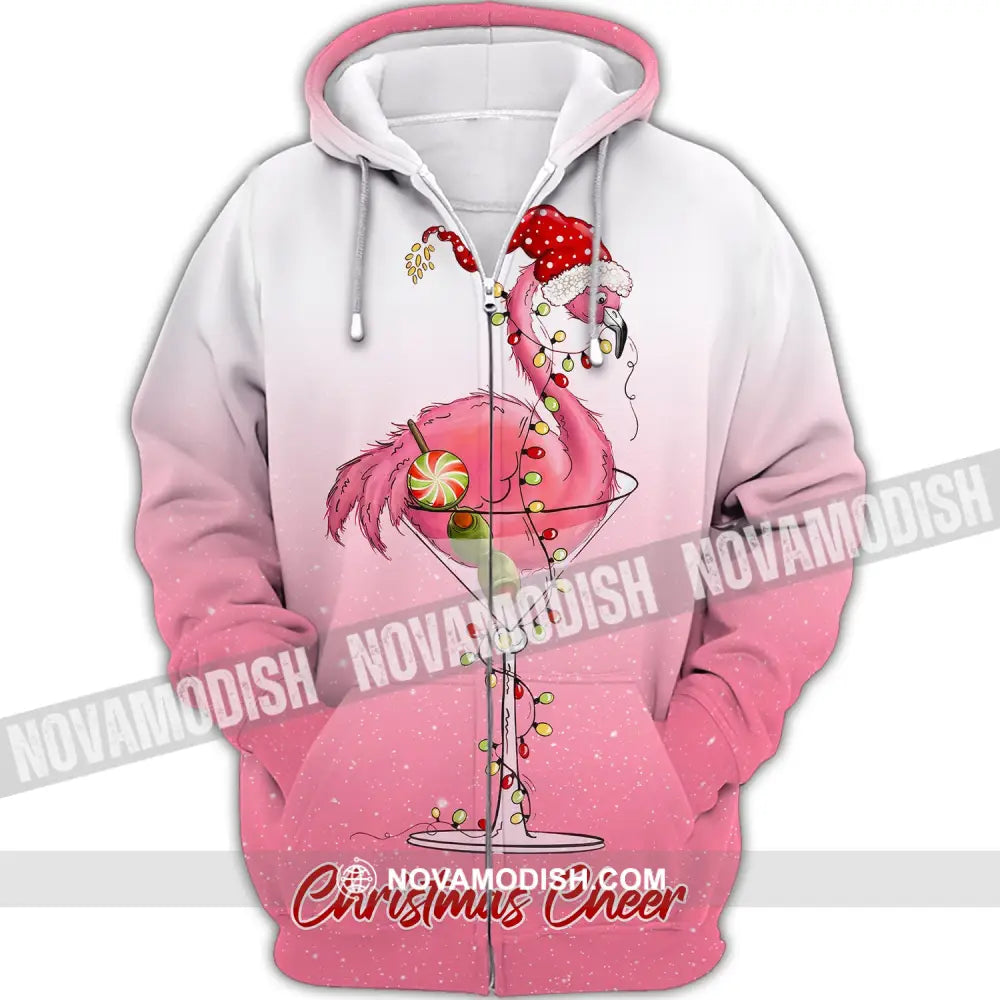 Unisex T-Shirt Christmas Flamingo Shirt Hoodie For