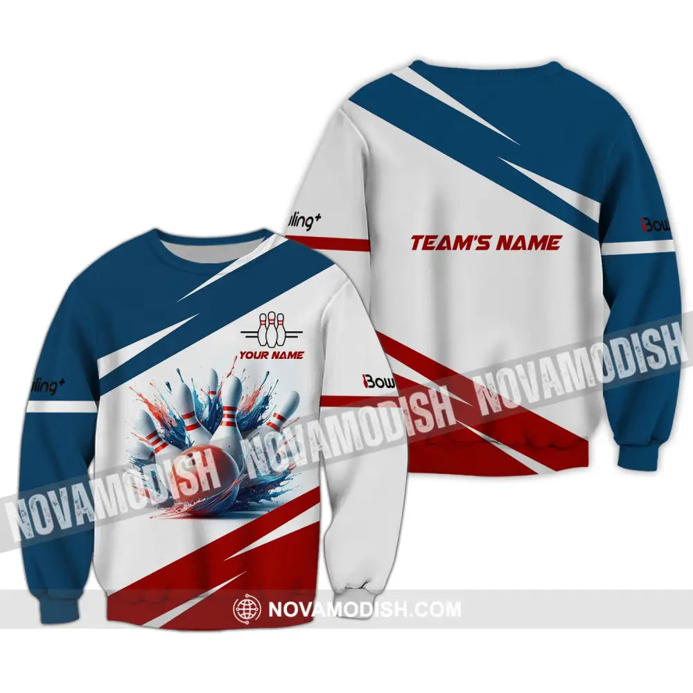 Unisex T-Shirt Custom Name And Team Bowling Club Shirt For Lovers Long Sleeve / S