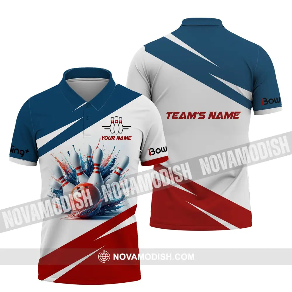 Unisex T-Shirt Custom Name And Team Bowling Club Shirt For Lovers Polo / S