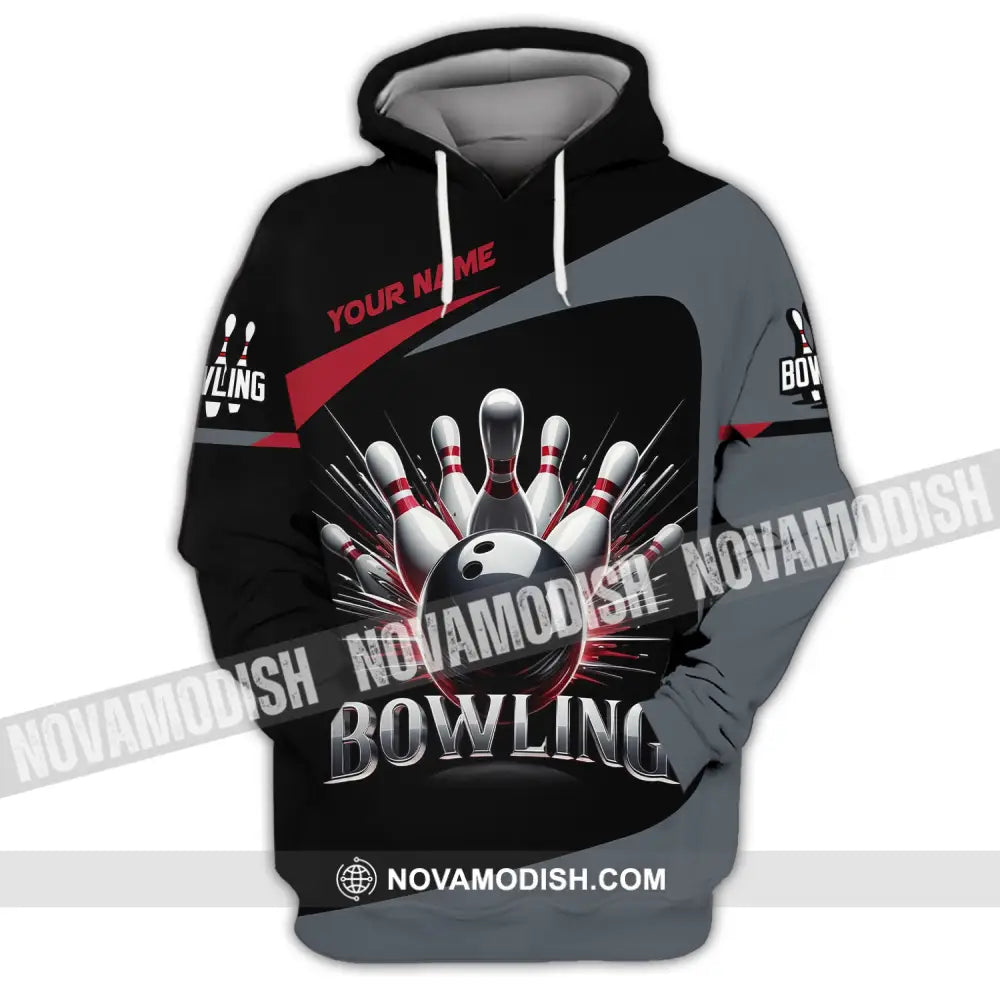 Unisex T-Shirt Custom Name Bowling Love Shirt For Lovers Hoodie / S