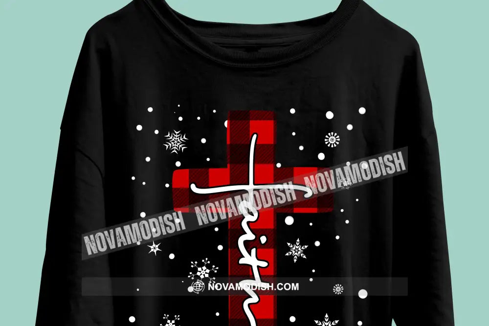 Unisex T-Shirt Faith Christmas Shirt Christmas Hoodie Gift For T-Shirt