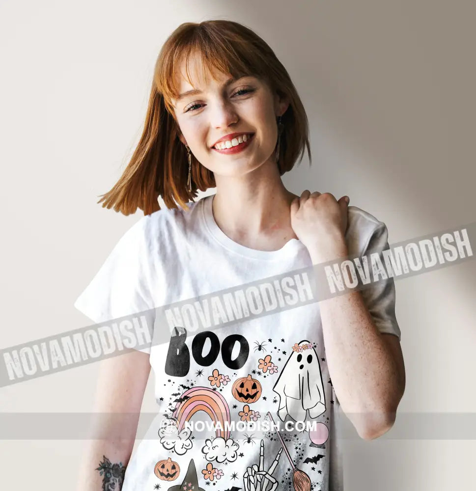 Unisex T-Shirt Halloween Classic Boo T-Shirt Hoodie