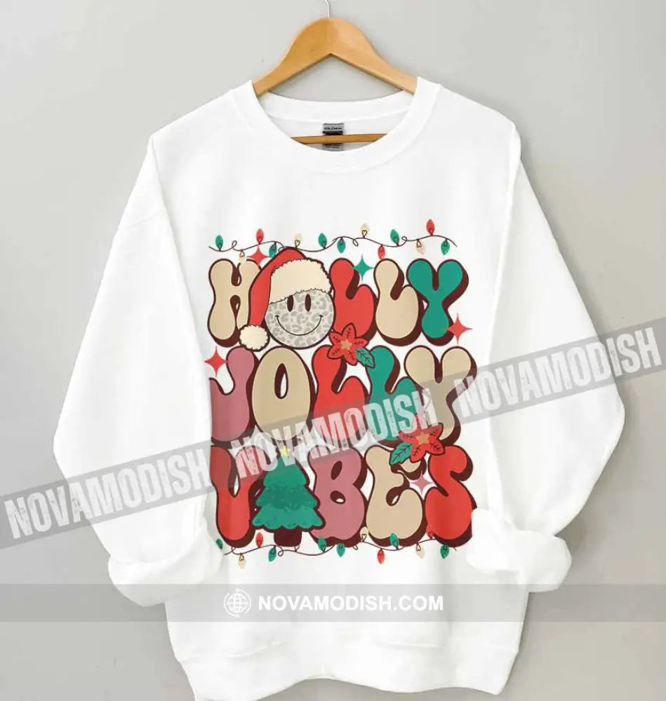 Unisex T-Shirt Holly Jolly Vibes Christmas Hoodie Gift For T-Shirt