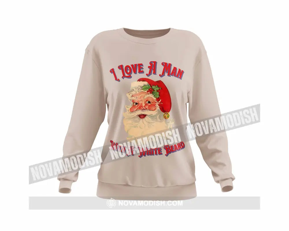 Unisex T-Shirt I Love A Man With White Beard Christmas Hoodie Gift For T-Shirt