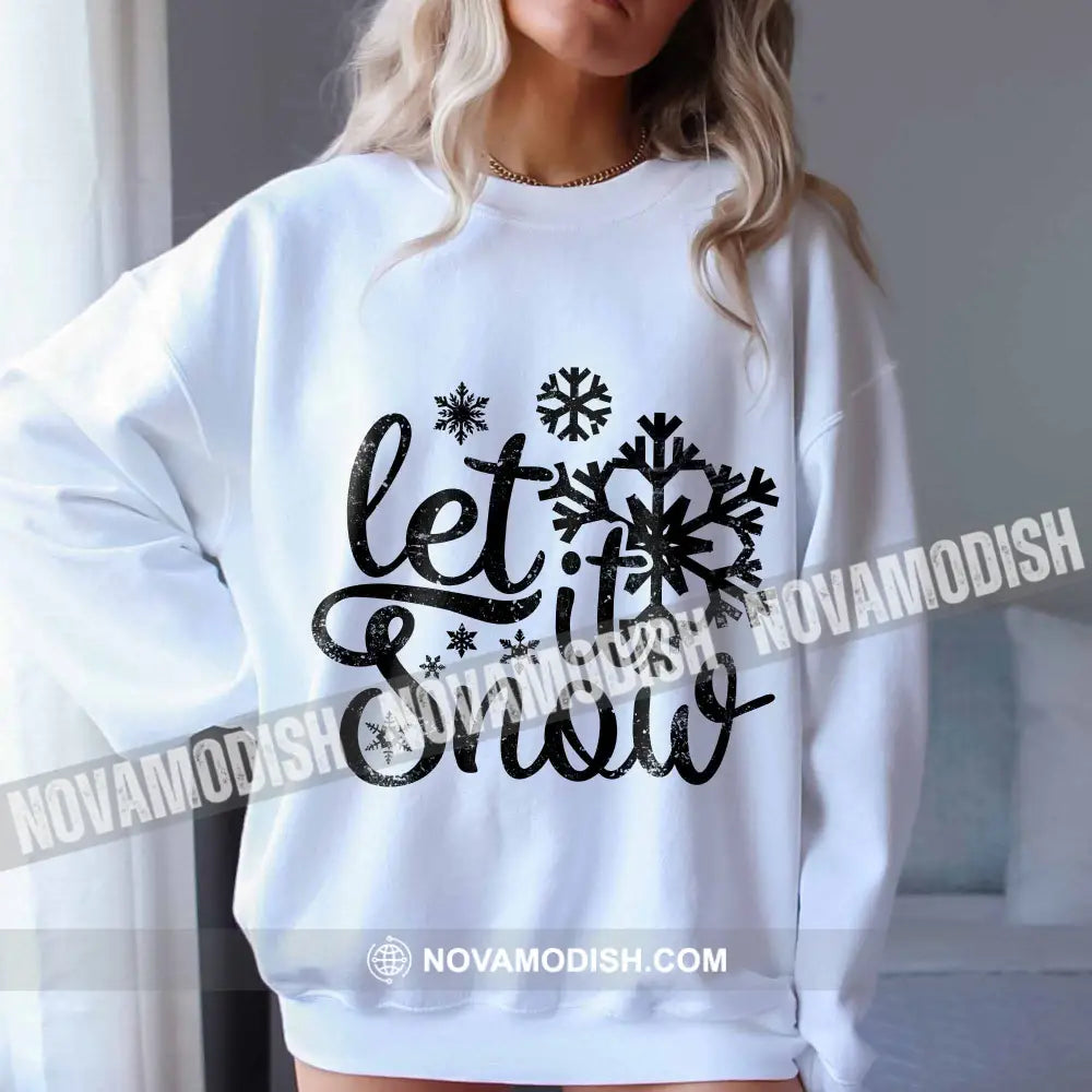 Unisex T-Shirt Let It Snow Christmas Hoodie Gift For T-Shirt