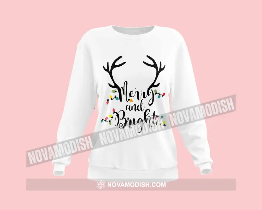 Unisex T-Shirt Merry And Bright Christmas Hoodie Gift For T-Shirt