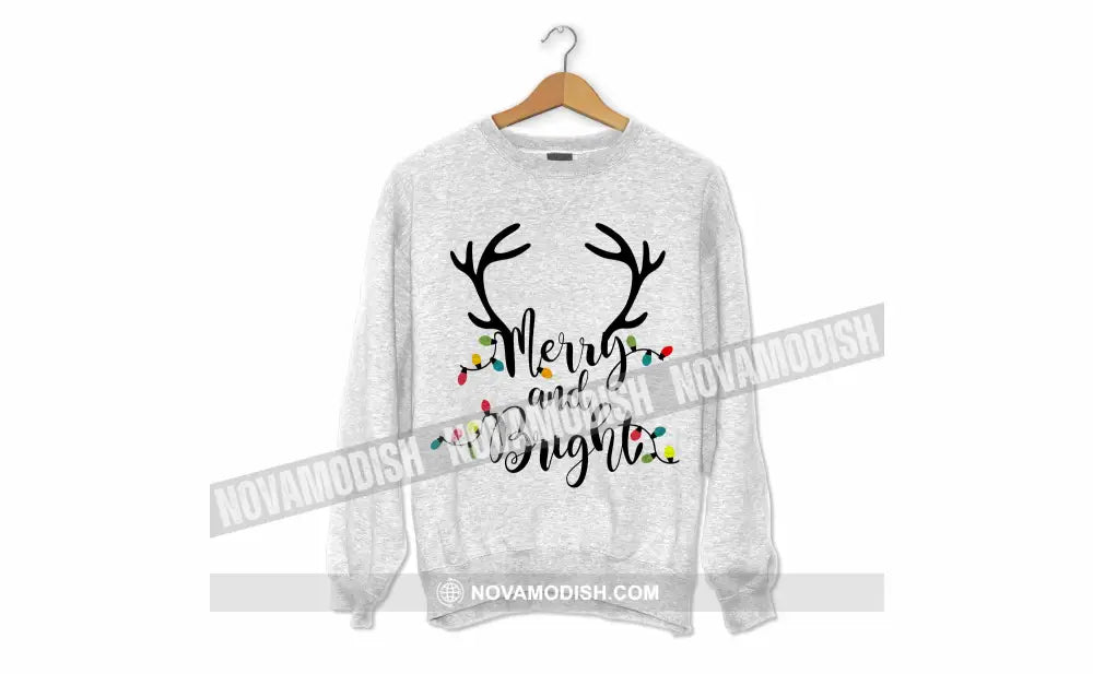 Unisex T-Shirt Merry And Bright Christmas Hoodie Gift For T-Shirt