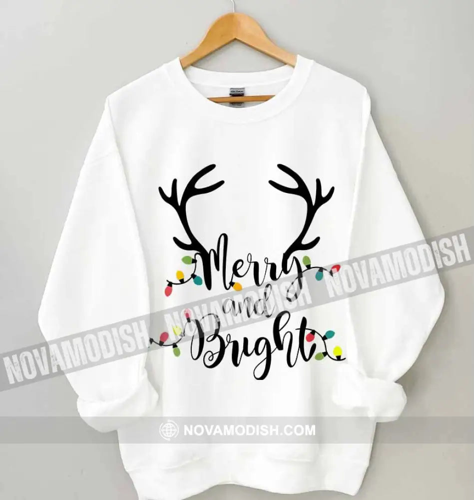 Unisex T-Shirt Merry And Bright Christmas Hoodie Gift For T-Shirt