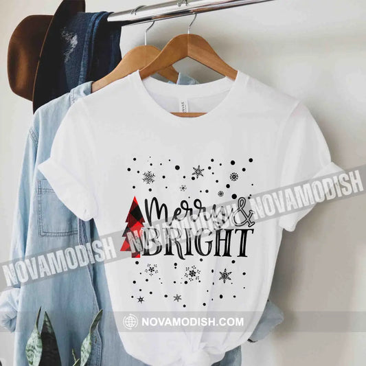 Unisex T-Shirt Merry Bright Christmas Hoodie Gift For T-Shirt