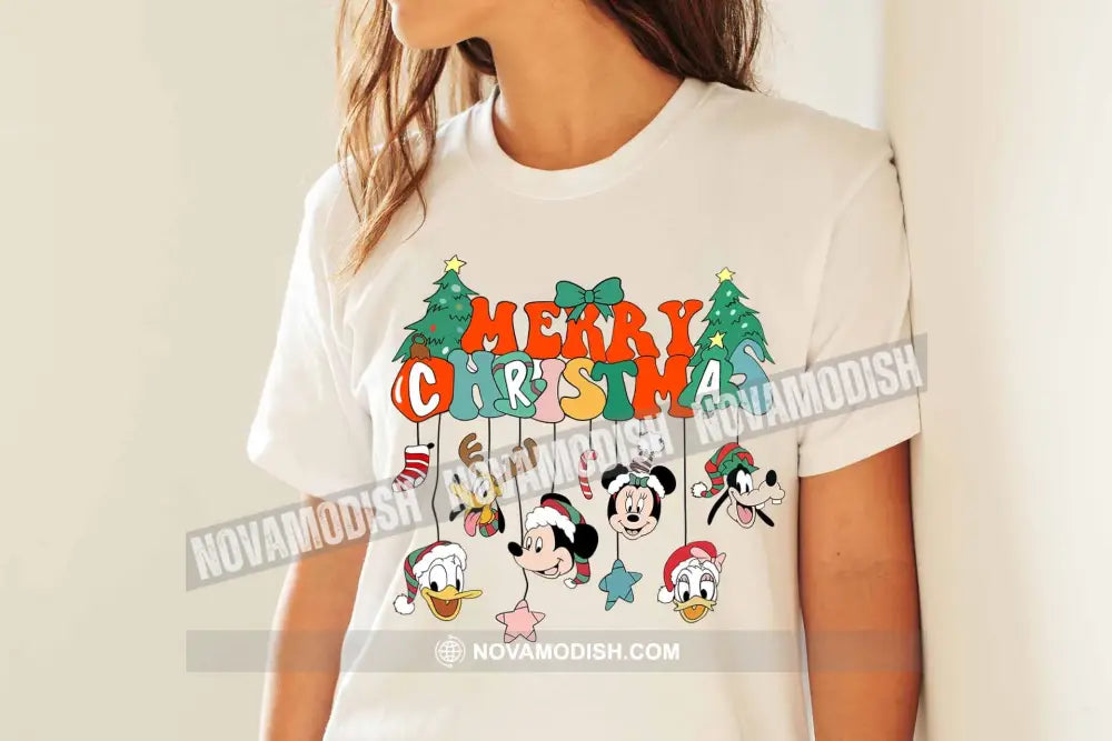 Unisex T-Shirt Merry Christmas Disney Friends Christmas Hoodie Gift For T-Shirt