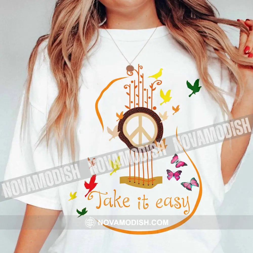 Unisex T-Shirt Peace And Love Take It Easy Peace No War Shirt Apparel T-Shirt