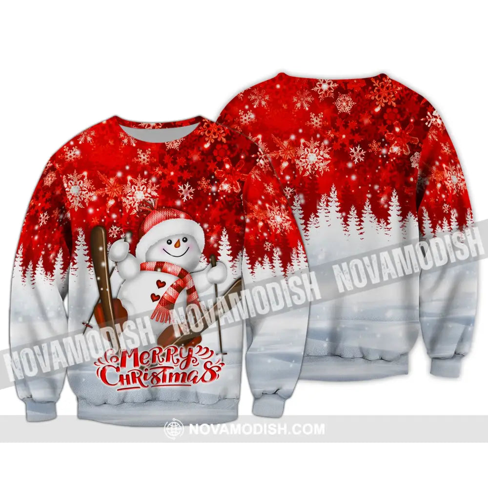 Unisex T-Shirt Snow White Shirt Christmas Hoodie For Long Sleeve / S