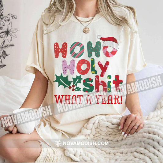 Unisex T-Shirt What A Year Christmas Hoodie Gift For Classic Tee / Beige S T-Shirt