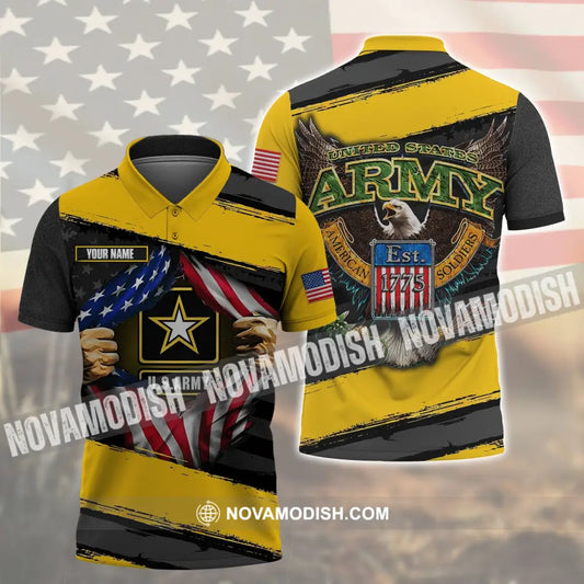 United States Army - American Soldiers Est 1775 Customized U.s. Veteran Polo Shirt Gift For