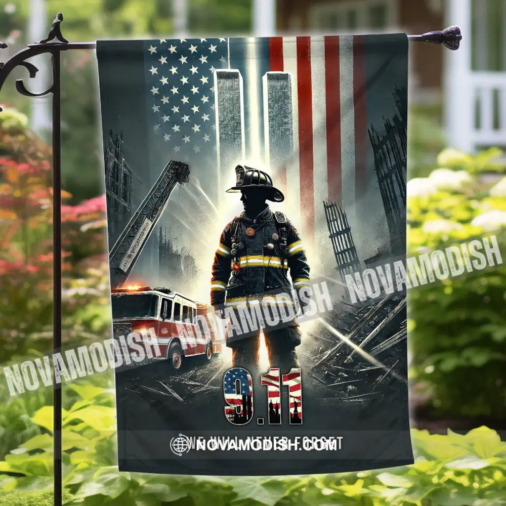 United States Flag Fireman 911 Memorial - American 12×18 Inch / 30X45 Cm Packing: Only Flag