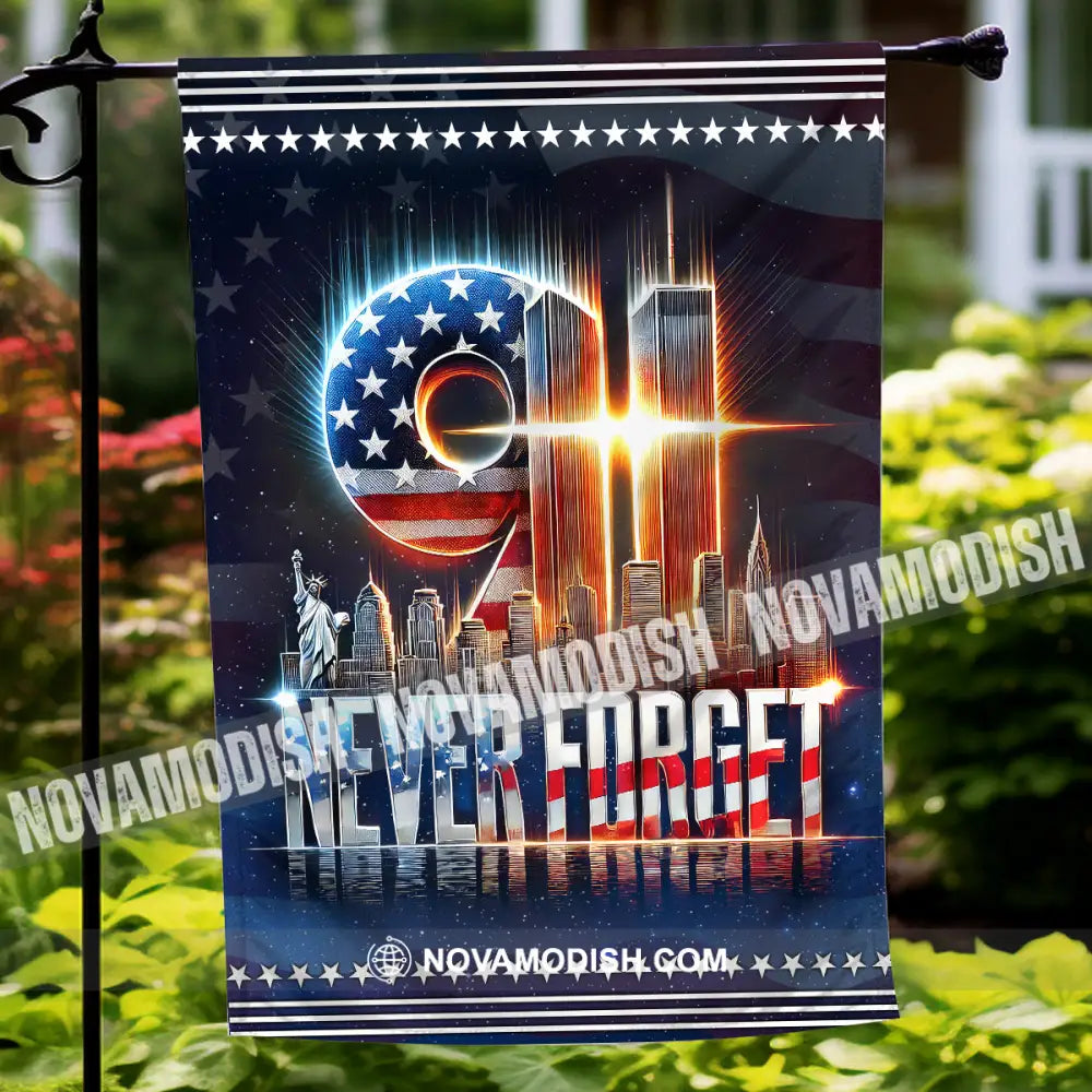 United States Flag Fireman 911 Memorial - Never Forget American 12×18 Inch / 30X45 Cm Packing: