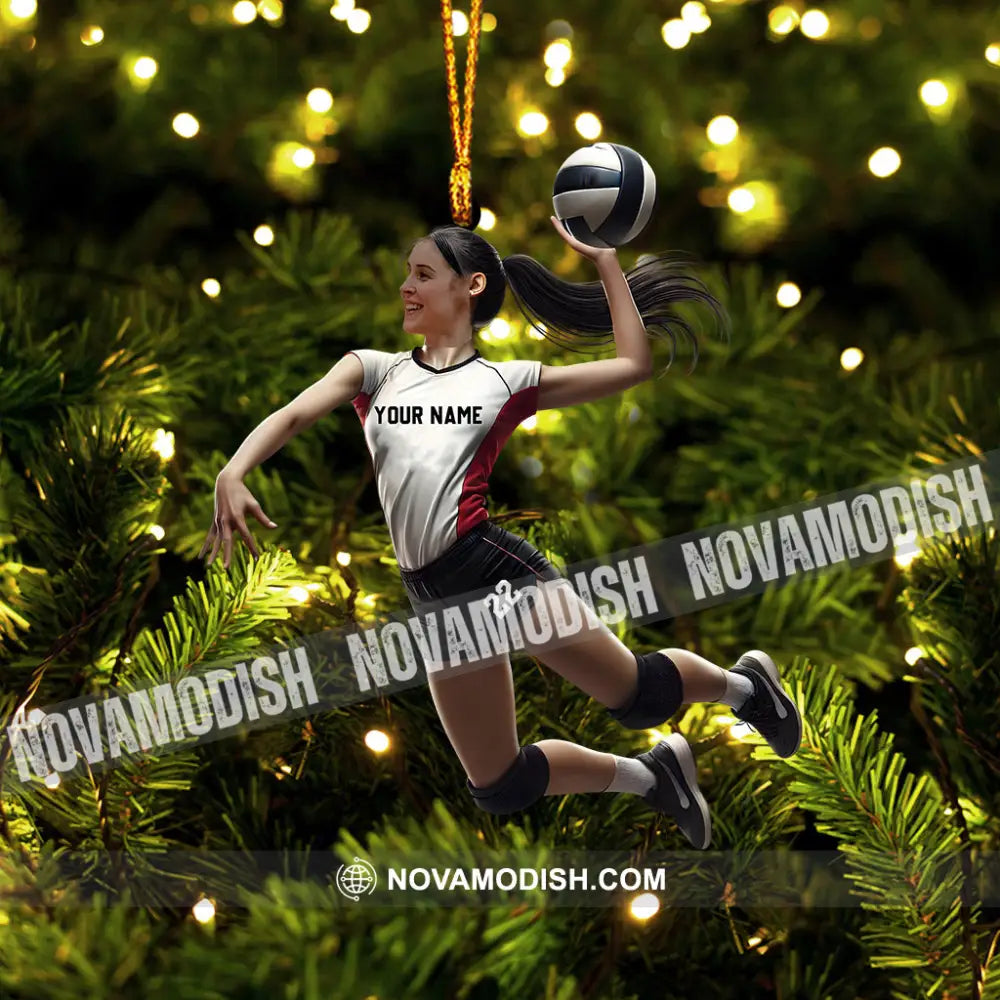 Volleyball Woman Decor Christmas Ornament Personalized