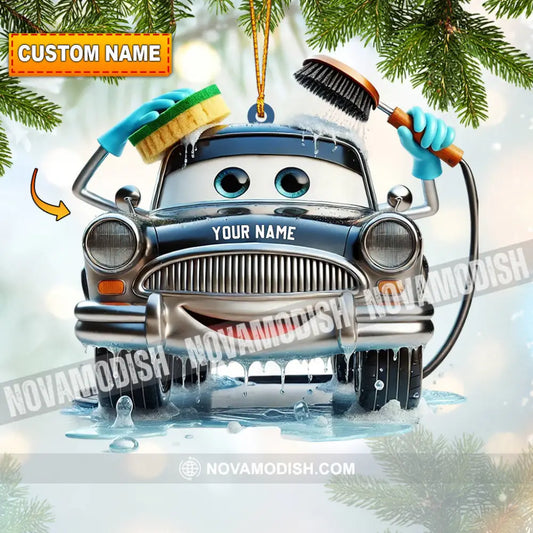 Washing Car Home Decor Christmas Ornament Personalized 3.54’’ / 1