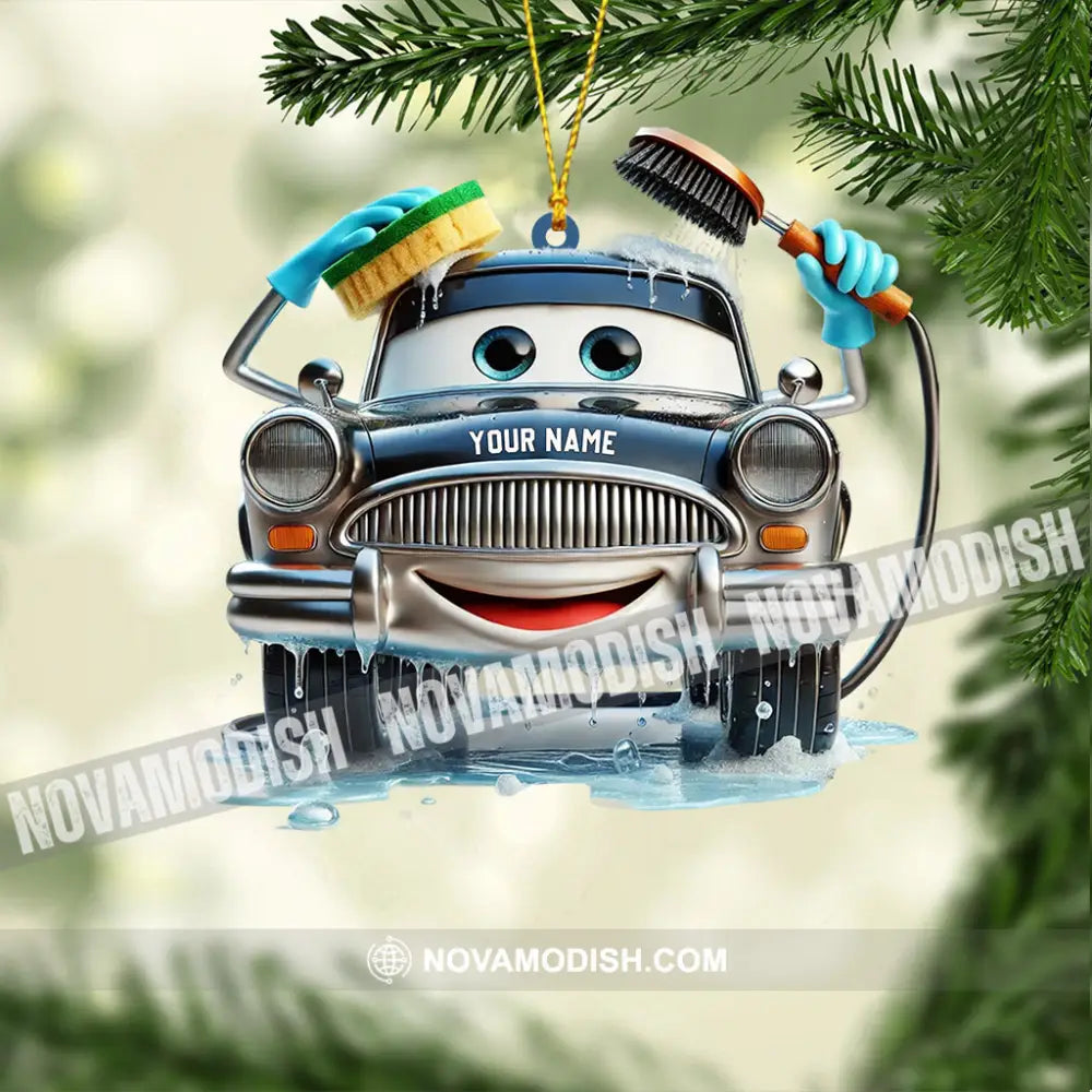 Washing Car Home Decor Christmas Ornament Personalized