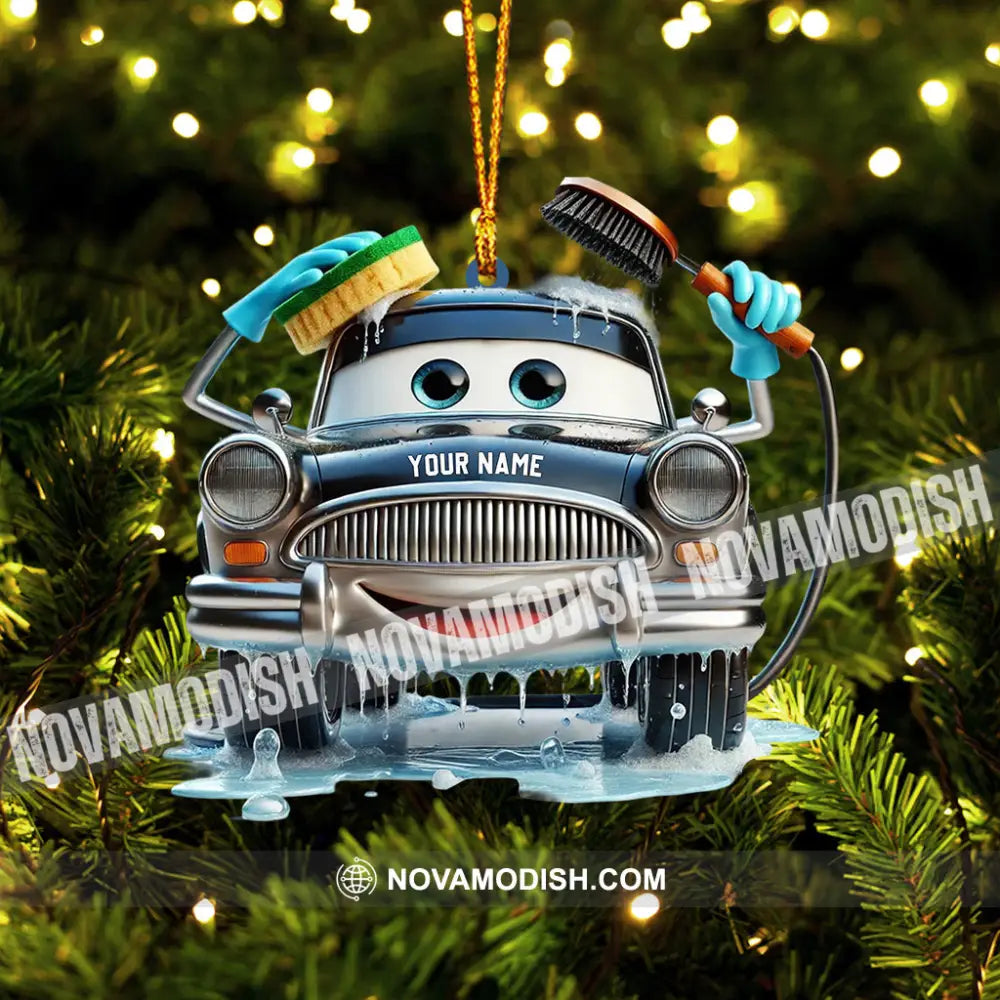 Washing Car Home Decor Christmas Ornament Personalized