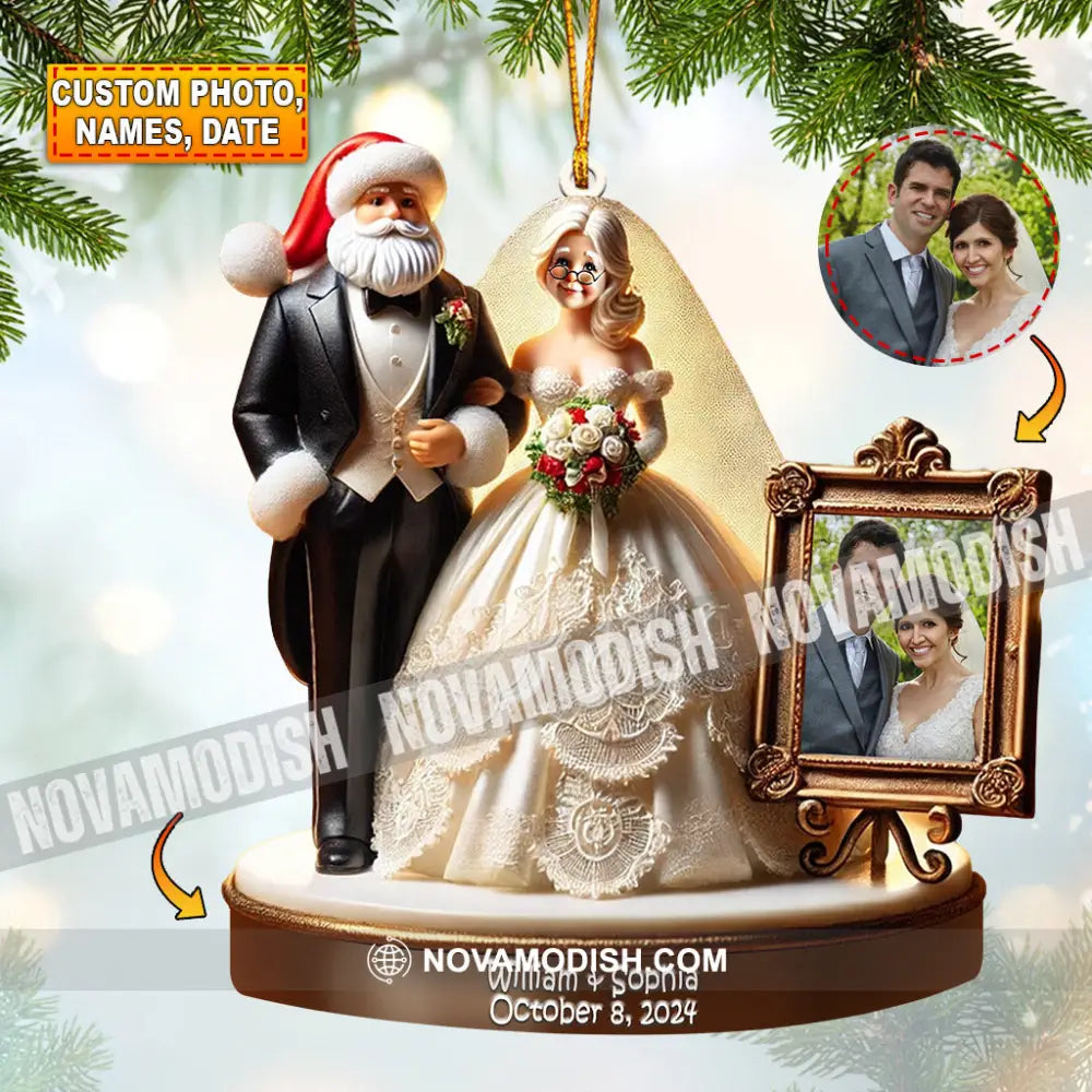 Wedding Home Decor Christmas Ornament Personalized 3.54’’ / 1