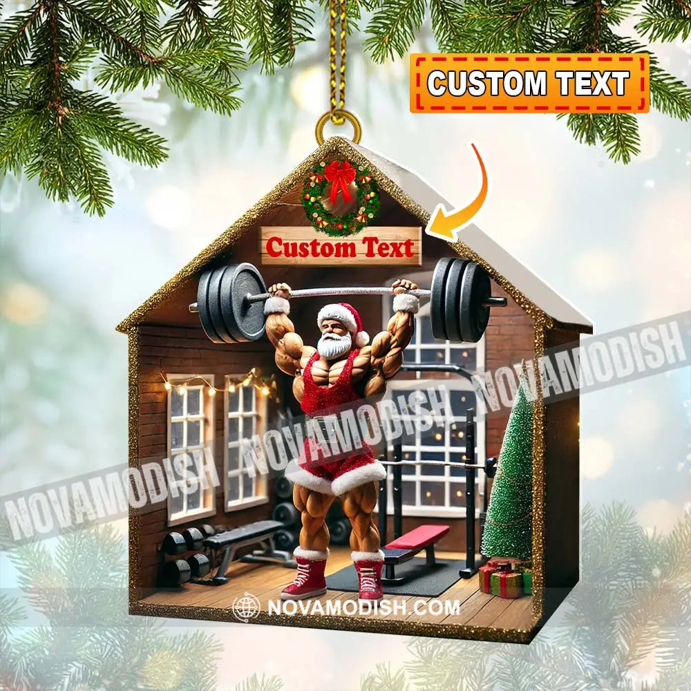 Weight Room Christmas Ornament Personalized 3.54’’ / 1