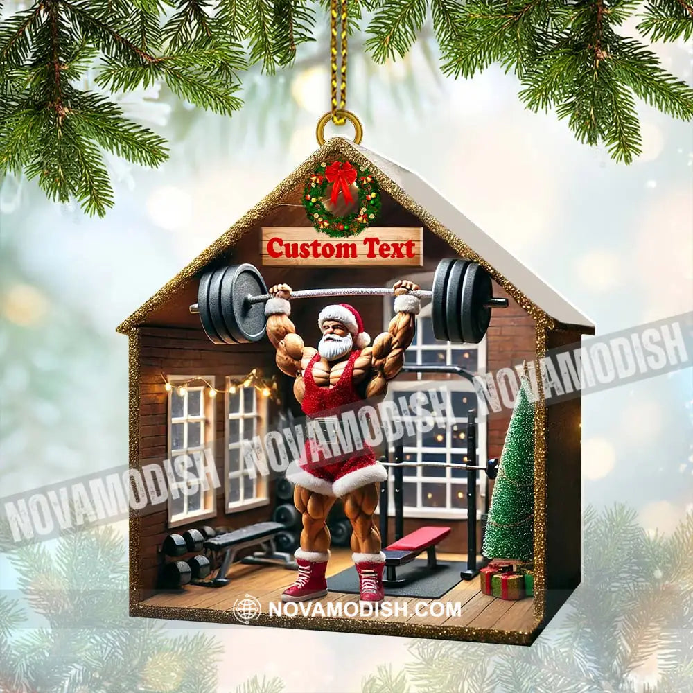 Weight Room Christmas Ornament Personalized