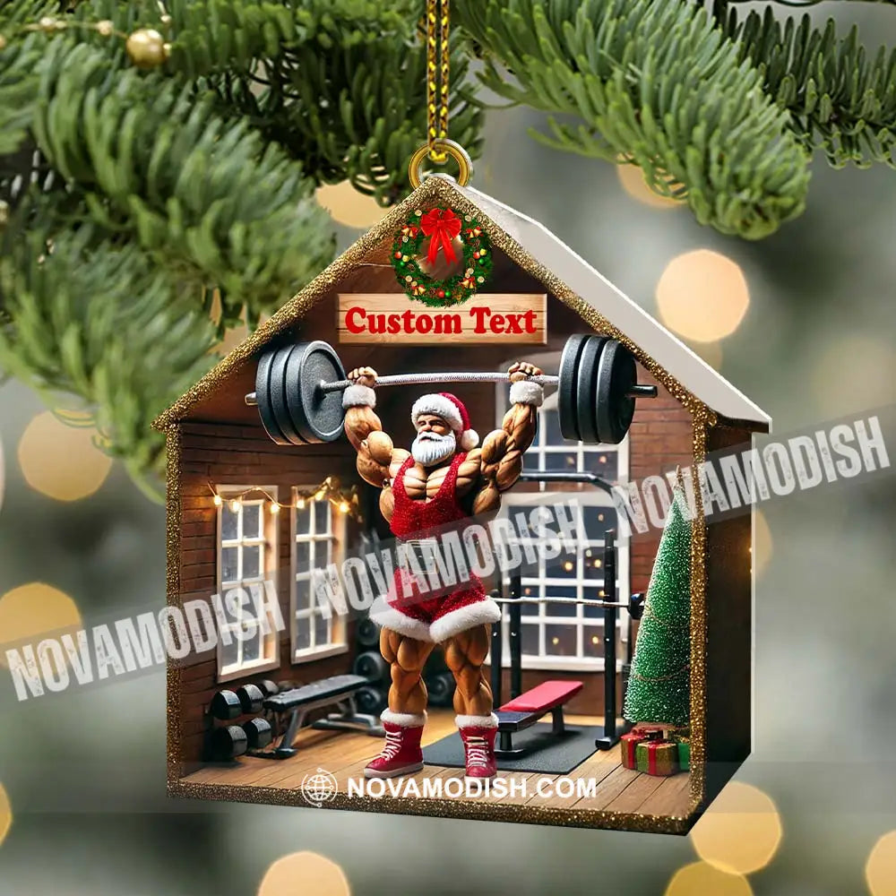 Weight Room Christmas Ornament Personalized