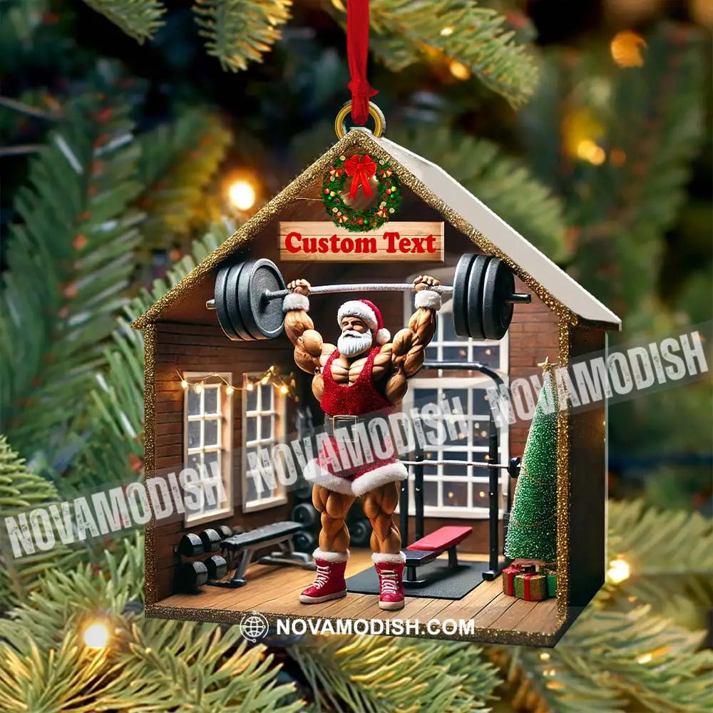 Weight Room Christmas Ornament Personalized