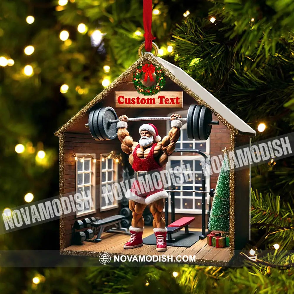 Weight Room Christmas Ornament Personalized