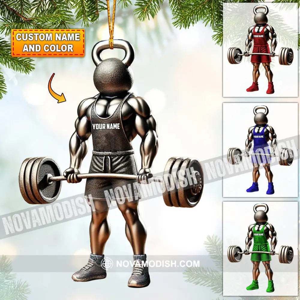 Weightlifter Lover Christmas Ornament Personalized 3.54’’ / 1