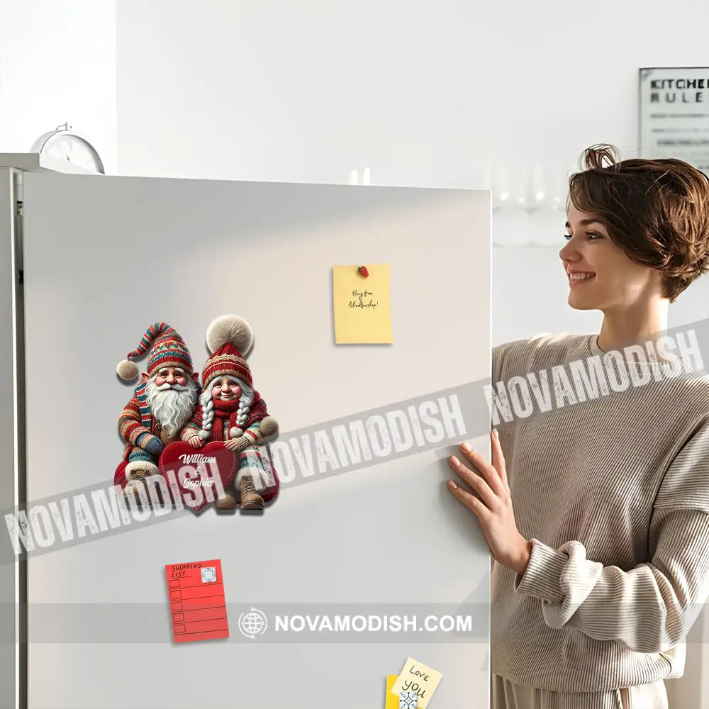 Winter Couple Fridge Magnet - Personalized