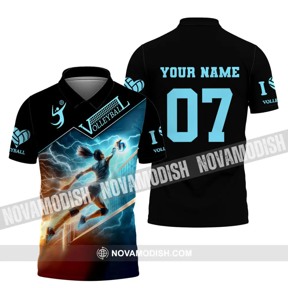 Woman Shirt Custom Name And Number Volleyball Football T-Shirt Hoodie Long Sleeve Gift For Lovers