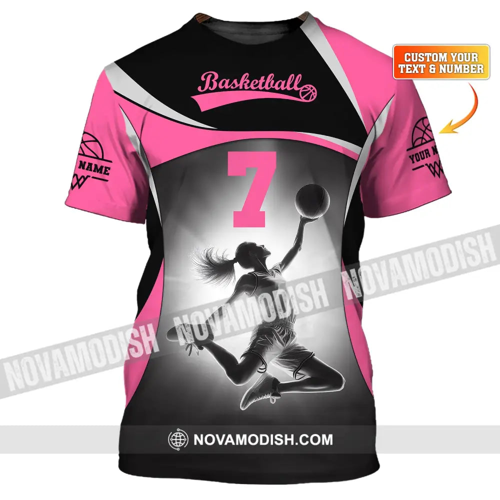 Woman Shirt Custom Name And Number Volleyball T-Shirt For Team Gift Players