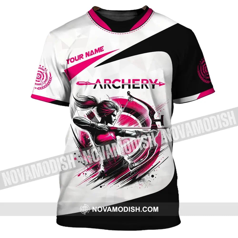 Woman Shirt Custom Name Archer Archery Team Uniform Gift T-Shirt / S T-Shirt