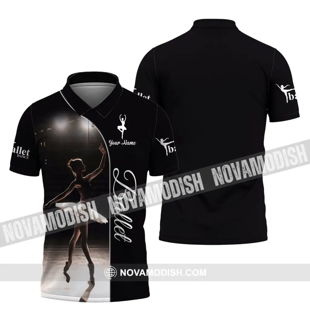 Woman Shirt Custom Name Ballet T-Shirt Gift Polo / S T-Shirt