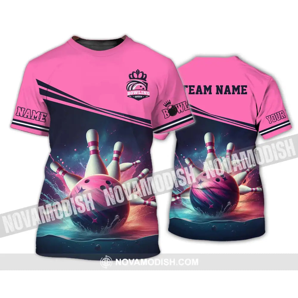 Woman Shirt - Custom Name Shirt Bowling Shirt - Gift for Bowling Lovers T-Shirt / S T-shirt