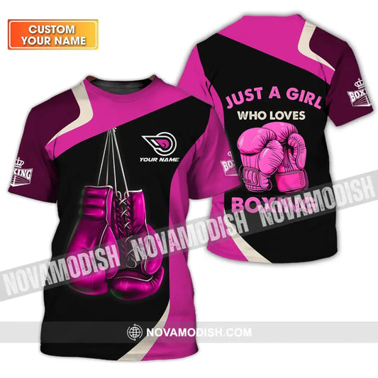 Woman Shirt - Custom Name Boxing Shirt - Boxing Lover Shirt - Boxing Girl T-shirt T-Shirt / S T-shirt
