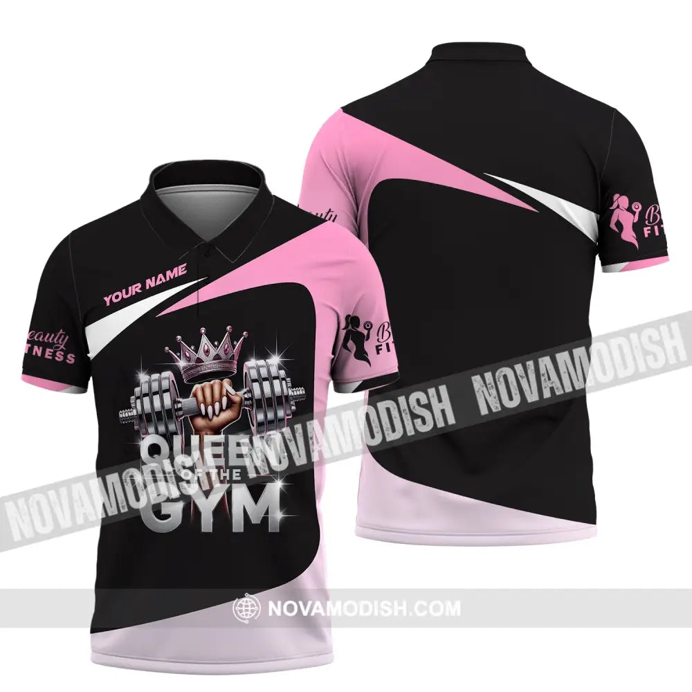 Woman Shirt Custom Name Gym Queen Of The T-Shirt Polo / S T-Shirt