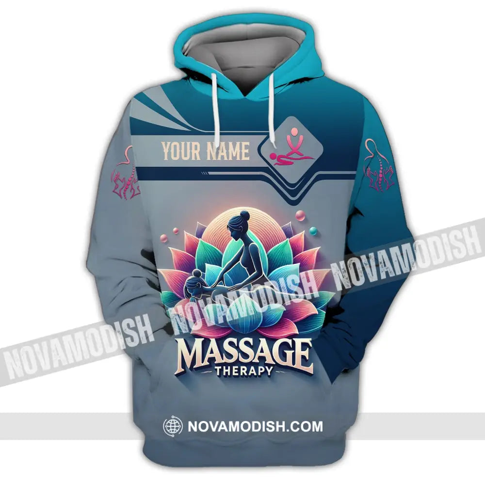 Woman Shirt Custom Name Massage Therapist T-Shirt For Therapists Uniform Hoodie / S T-Shirt