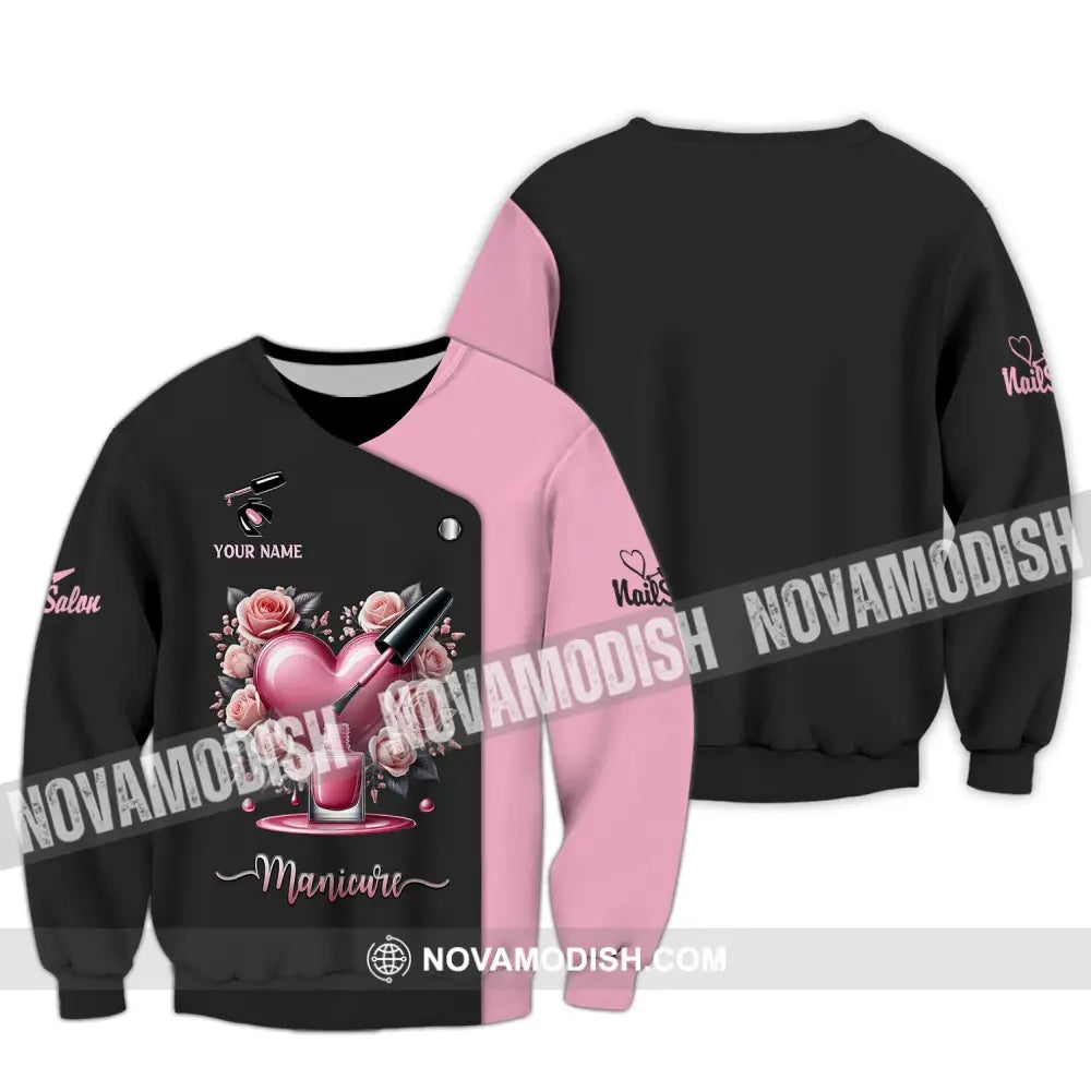 Woman Shirt Custom Name Massage Therapist T-Shirt For Therapists Uniform Long Sleeve / S T-Shirt