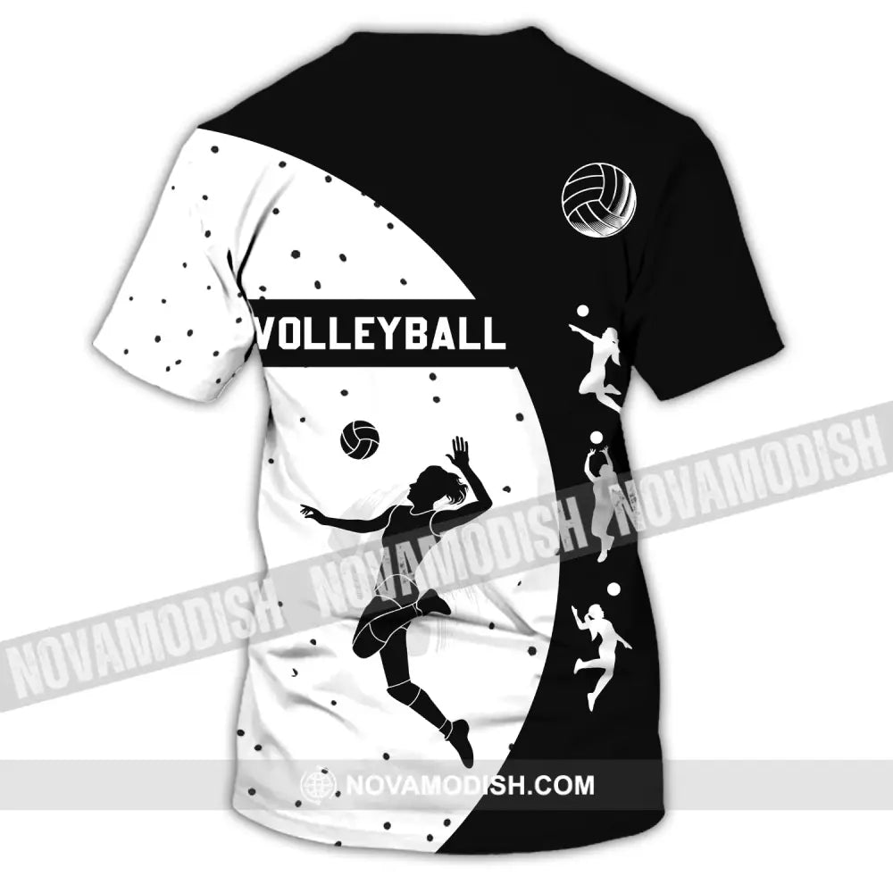 Woman Shirt - Custom Name T-Shirt Volleyball Clothing T-Shirt