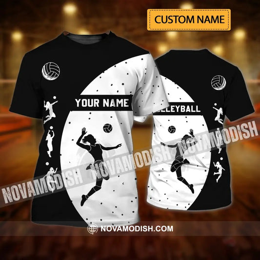 Woman Shirt - Custom Name T-Shirt Volleyball Clothing T-Shirt