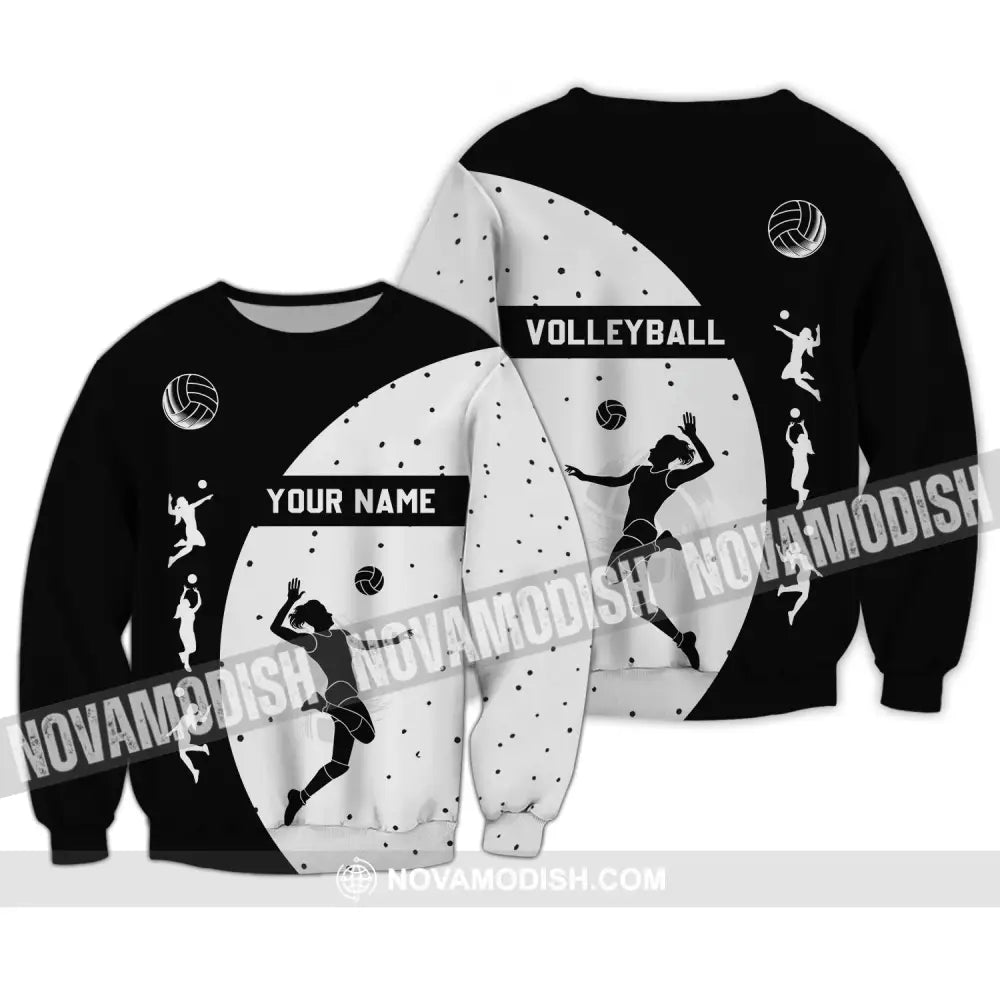 Woman Shirt - Custom Name T-Shirt Volleyball Clothing Long Sleeve / S T-Shirt